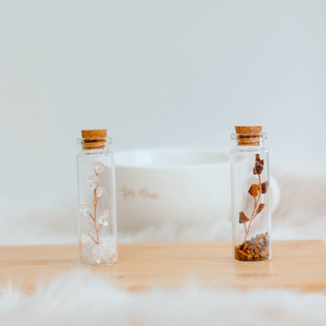 Wish bottle spiritual growth card clear quarts