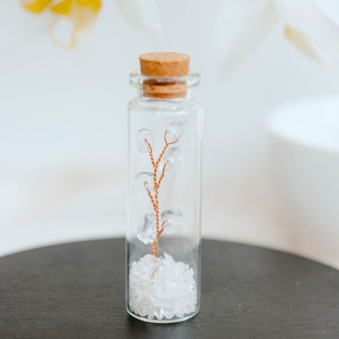 Wish bottle spiritual growth card clear quarts