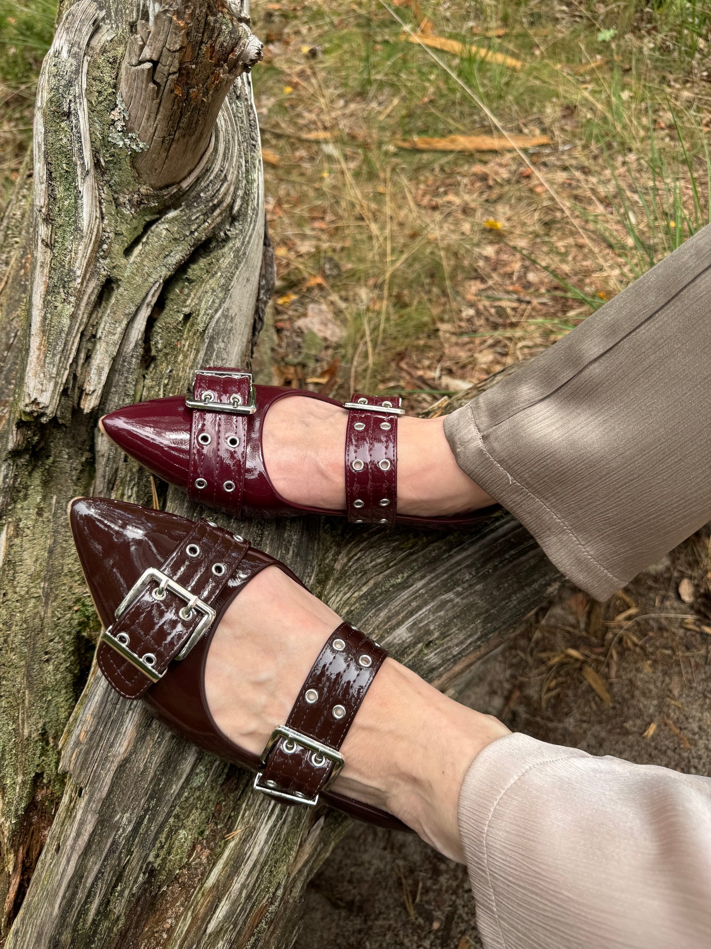 Slingbacks Donkerbruin