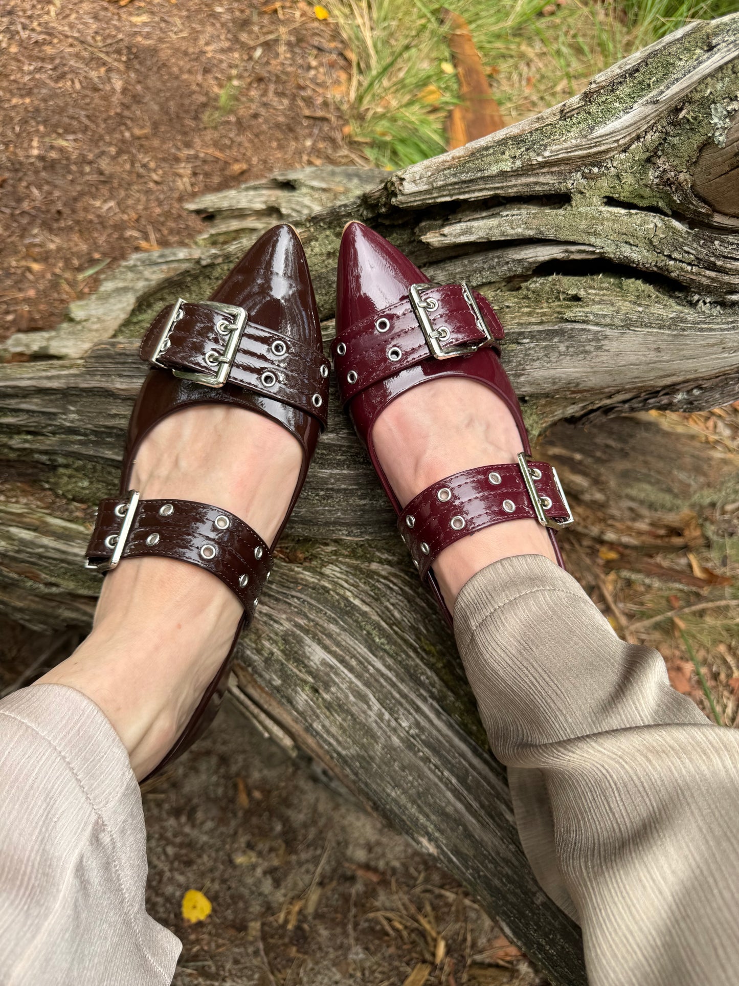 Slingbacks Donkerbruin