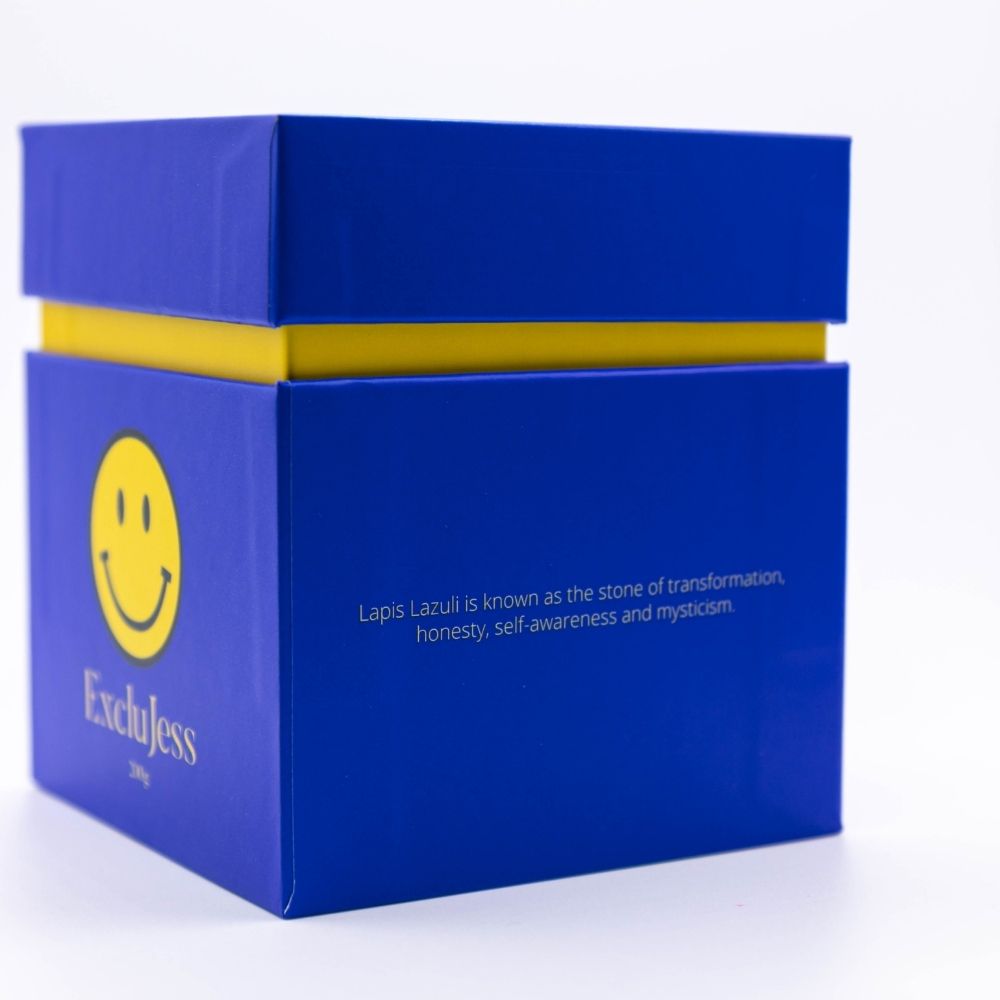 Smiley candle – Blue