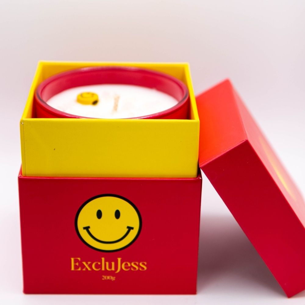 Smiley candle – Pink