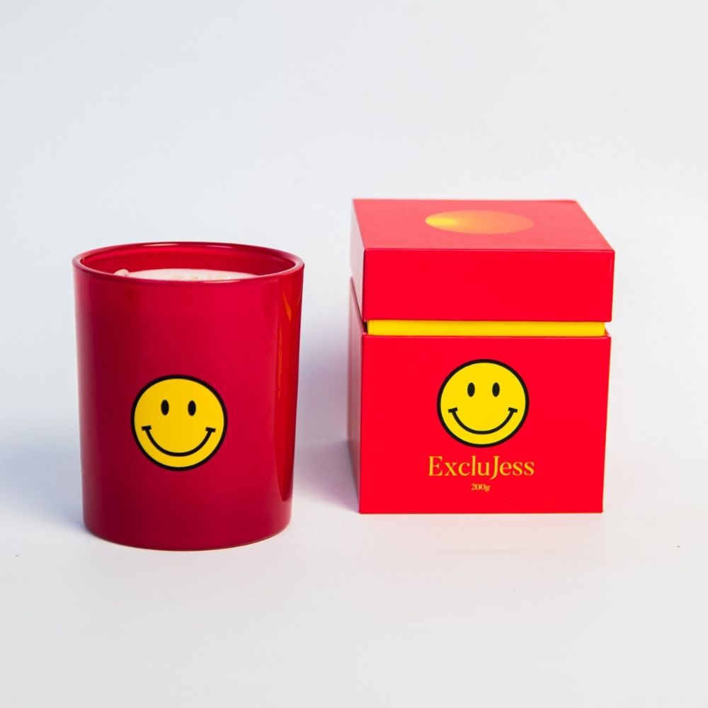 Smiley candle – Pink