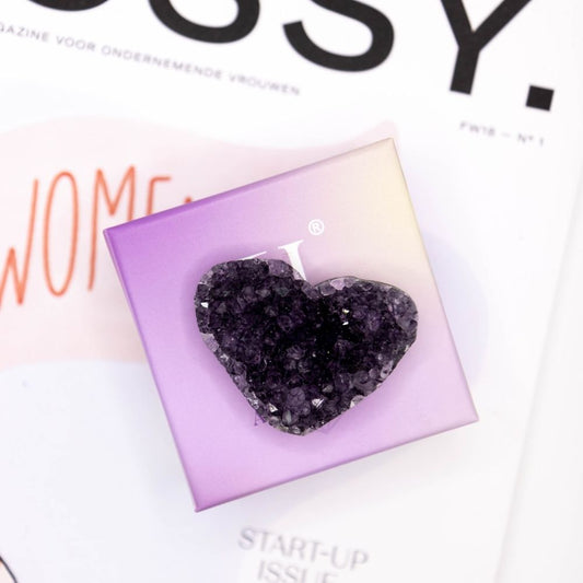 Amethyst heart crystal