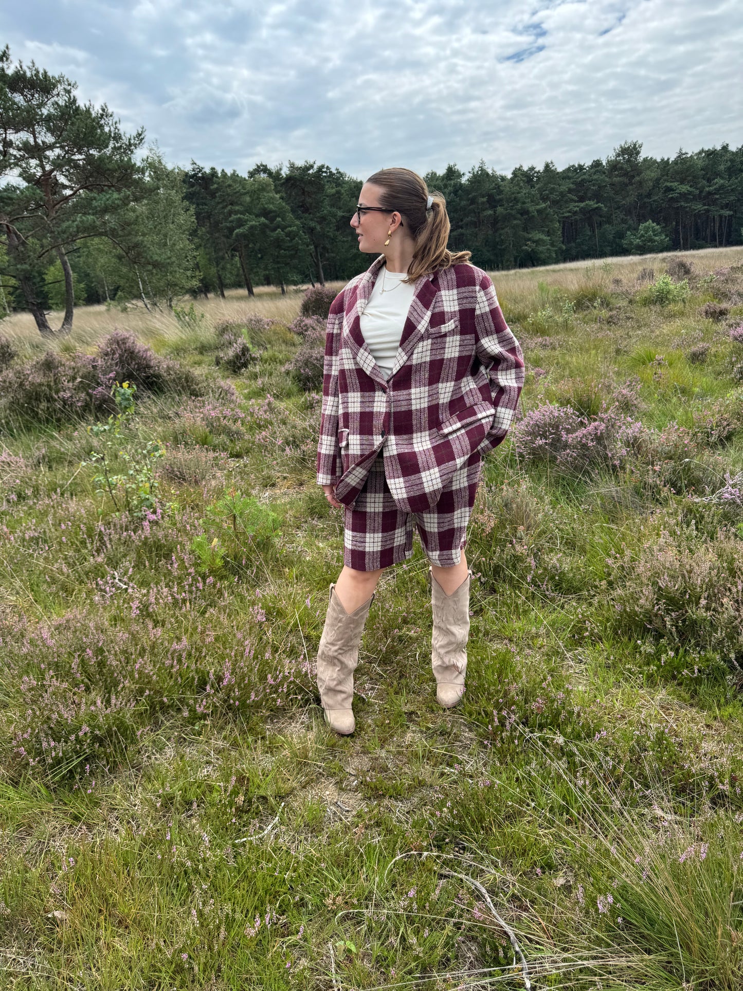 Tartin Bermuda London Burgundy