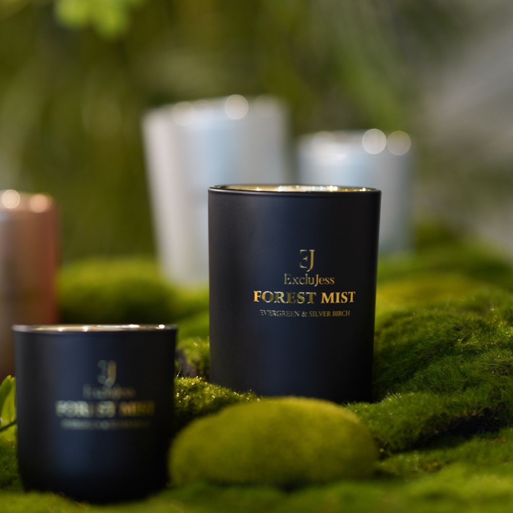 Forest Mist Scented Candle – Evergreen & Silver Birch