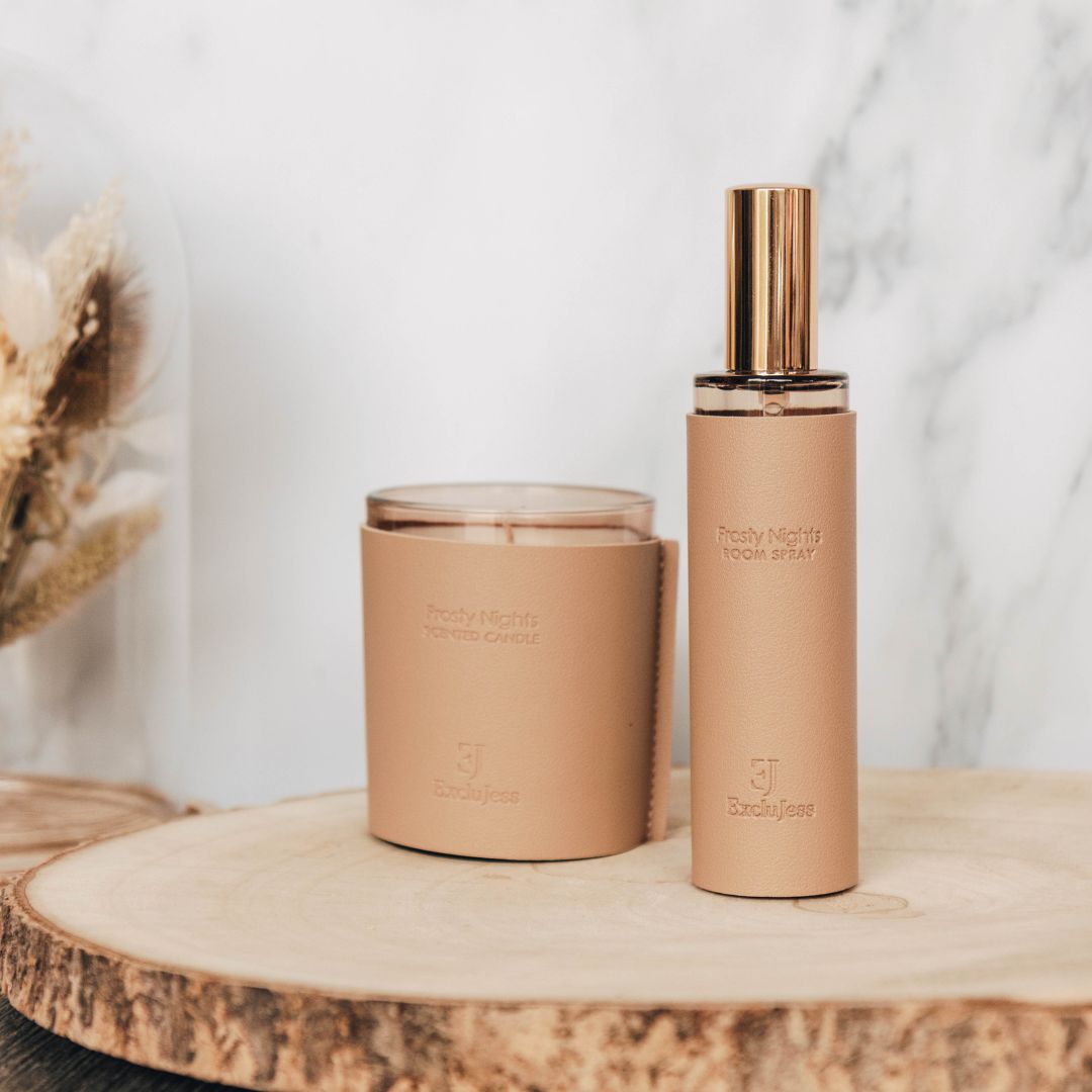 Frosty nights caramel leather feel room spray