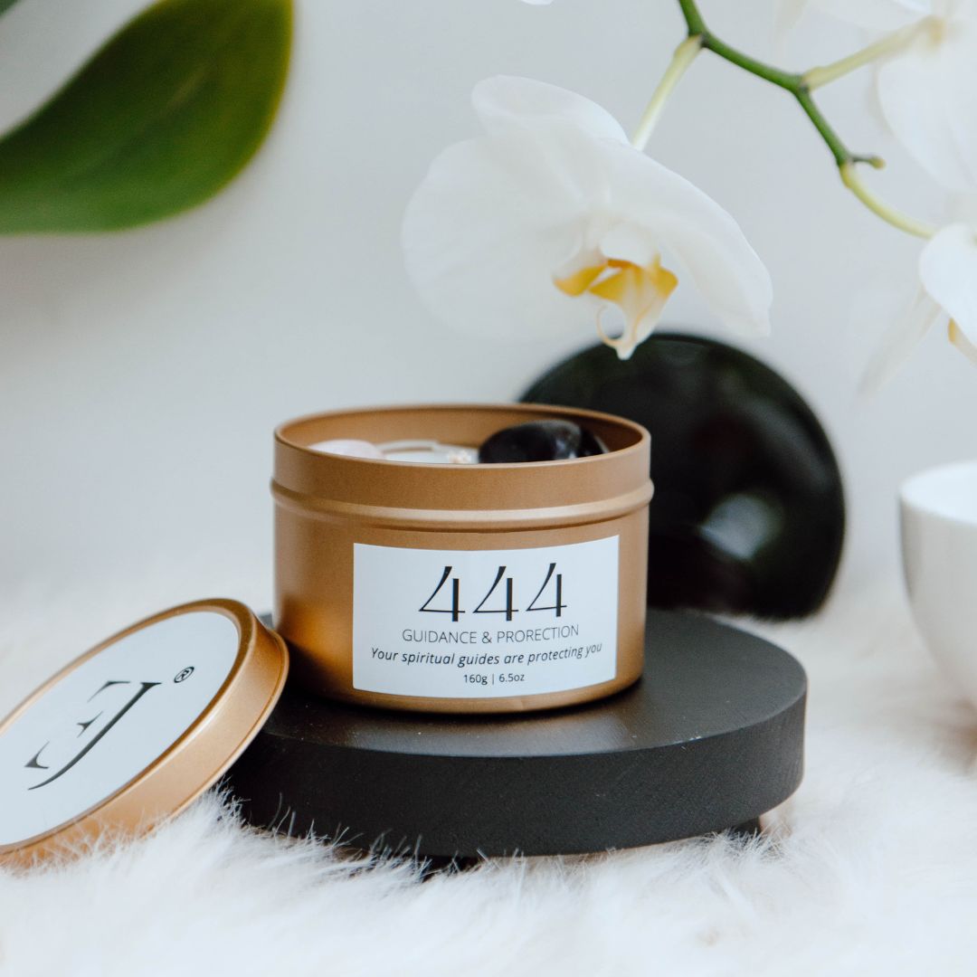 Gold manifest candle 444