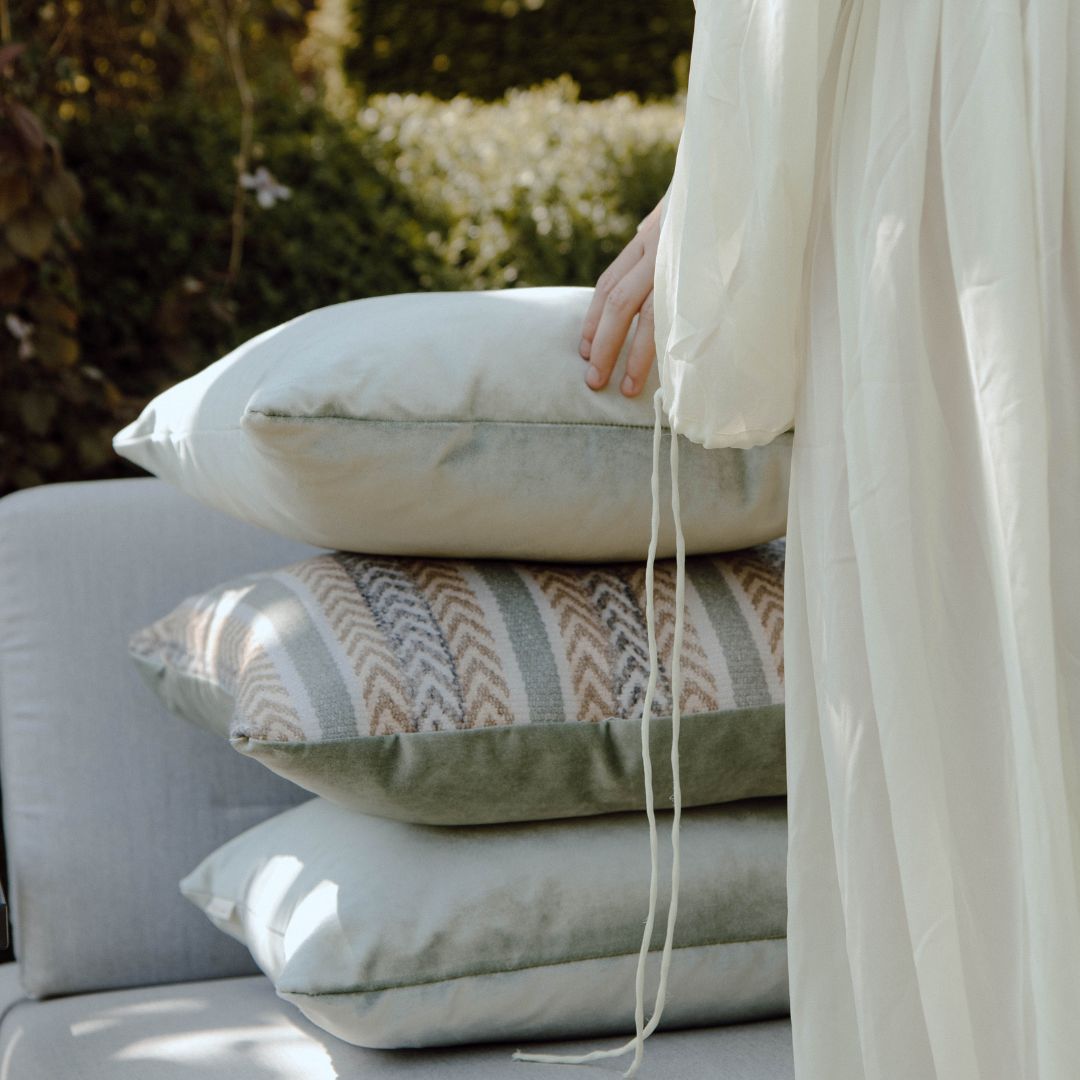 Set of decorative cushions: The aqua match