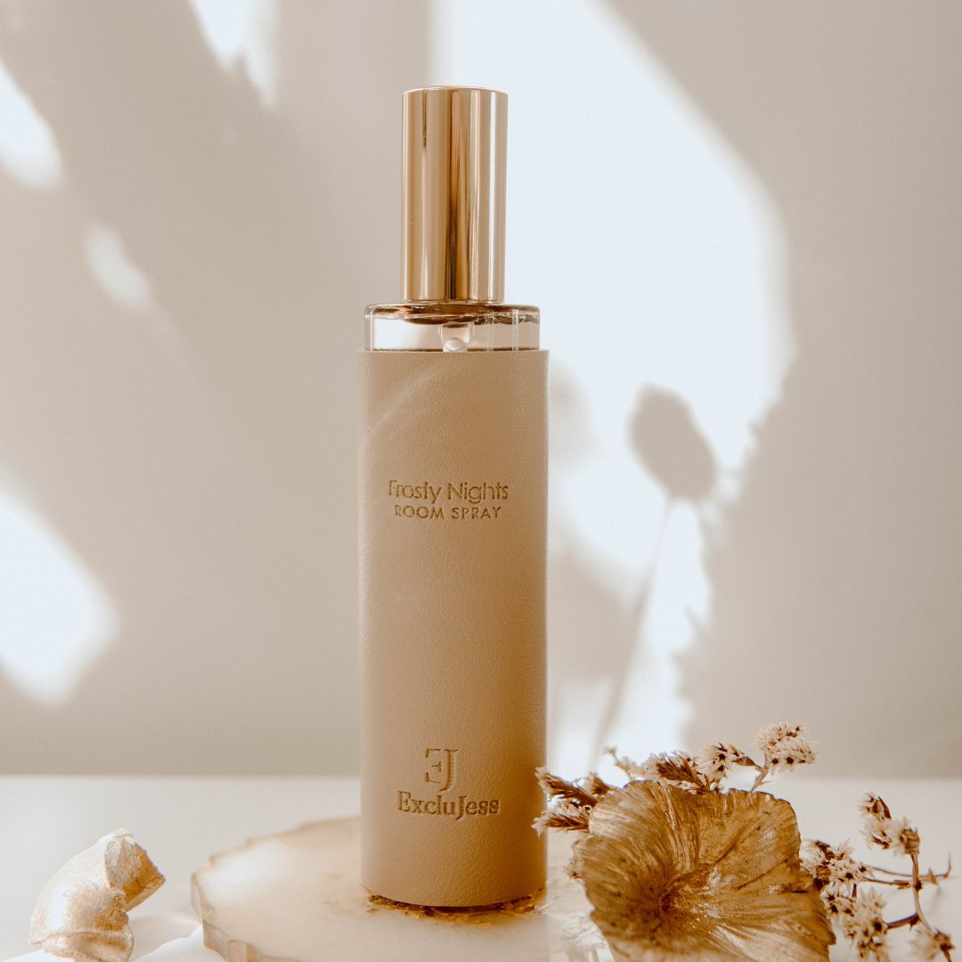 Frosty nights caramel leather feel room spray