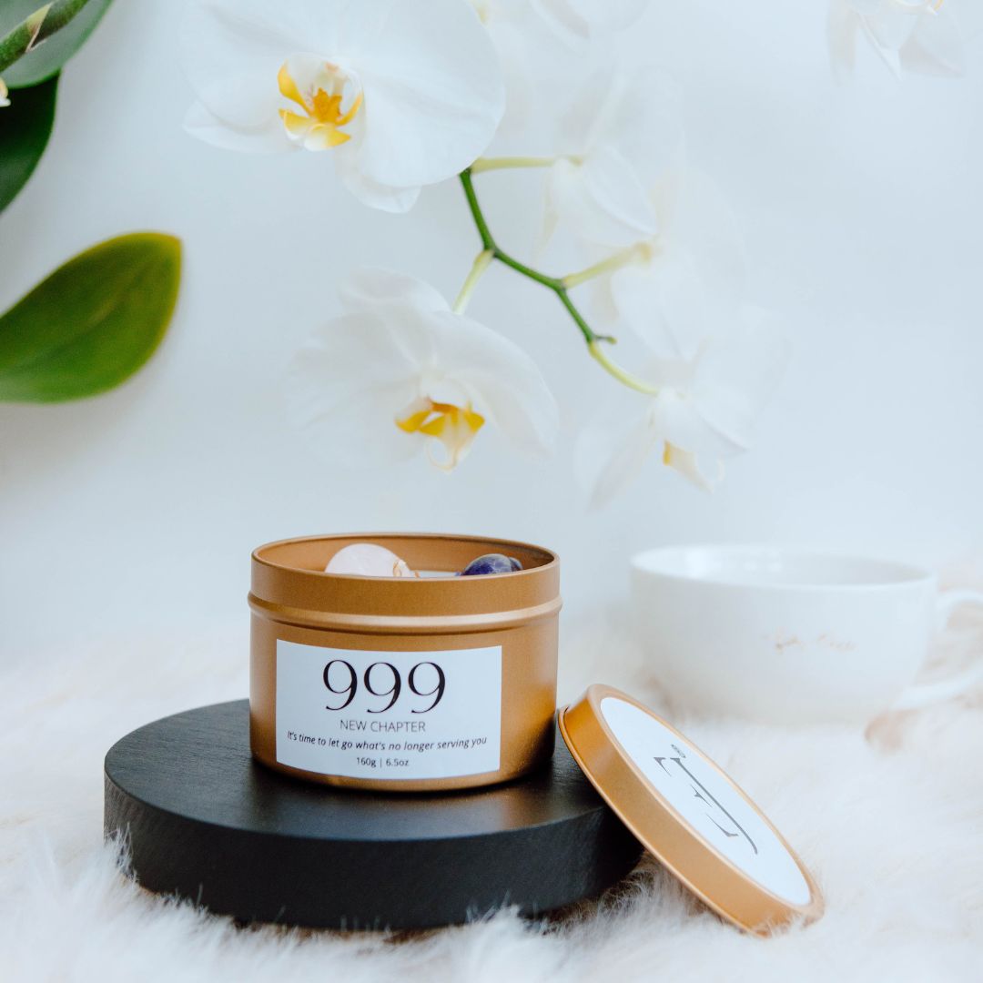 Gold manifest candle 999