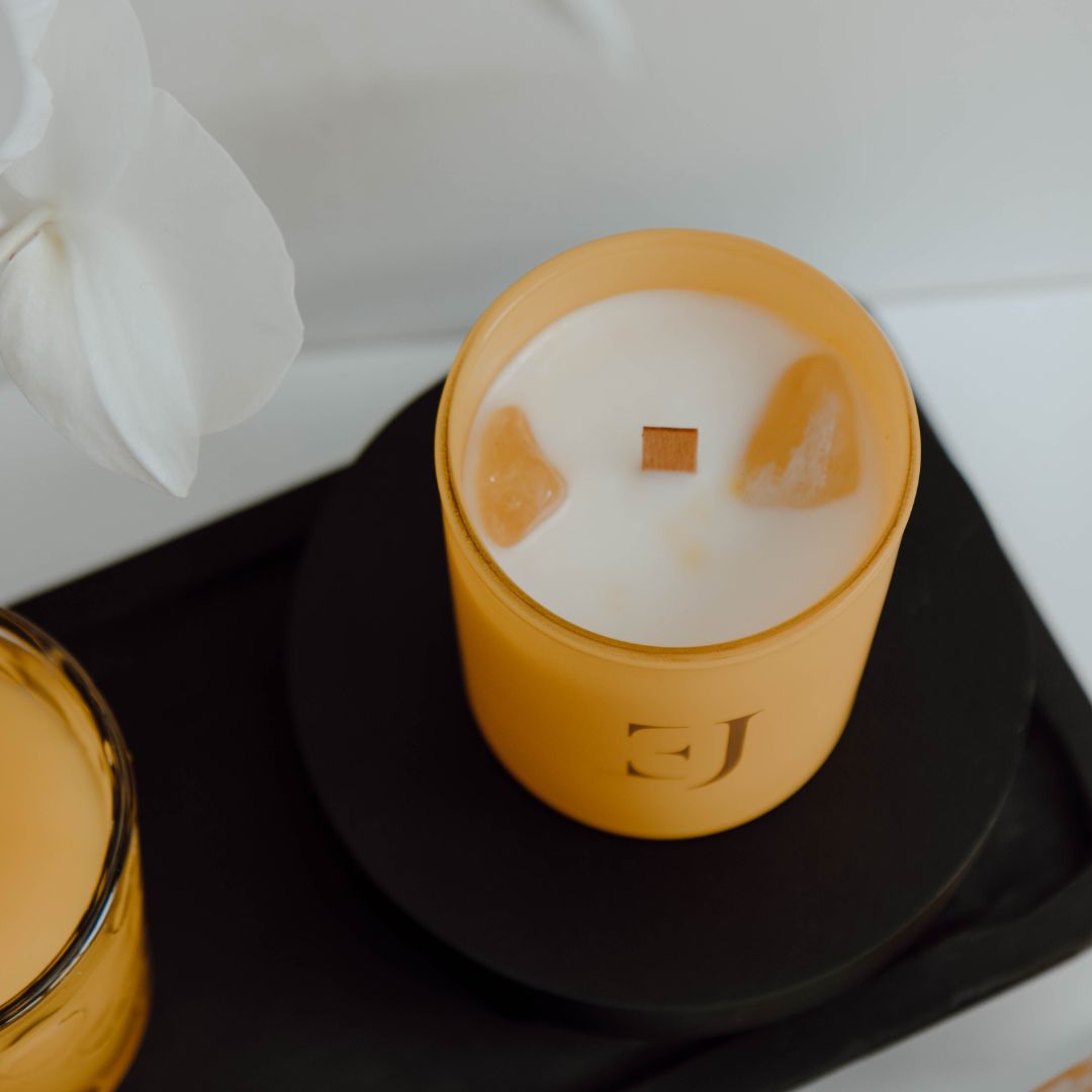 Crystal candle citrine : Abundance