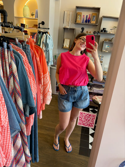 Laila – Roze crop top dames