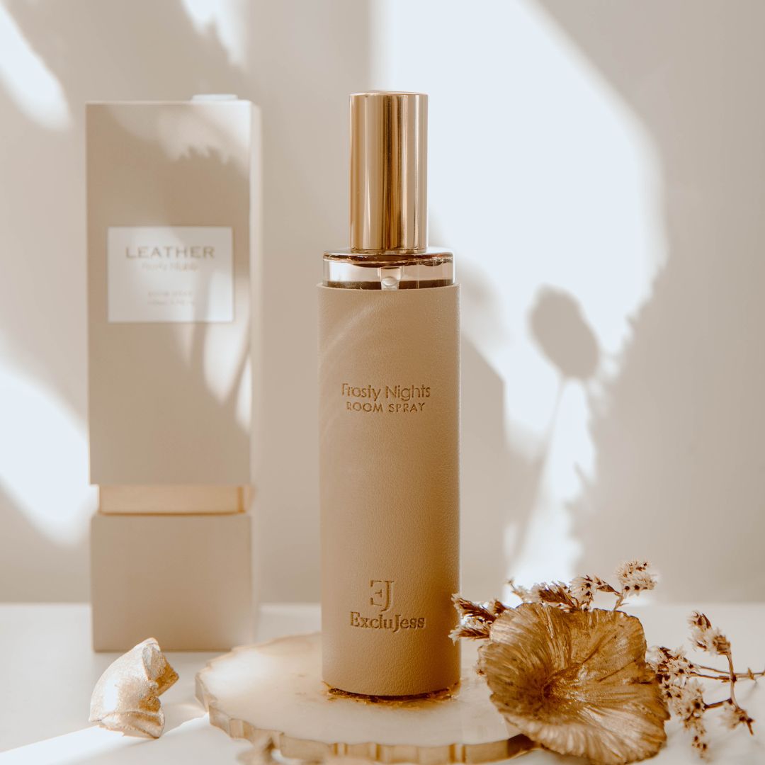 Frosty nights caramel leather feel room spray