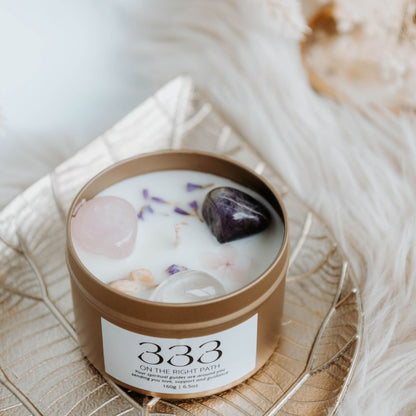 Gold manifest candle 333