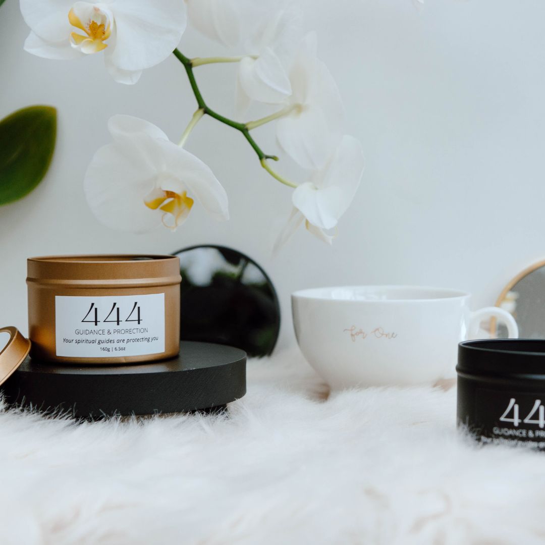 Gold manifest candle 444