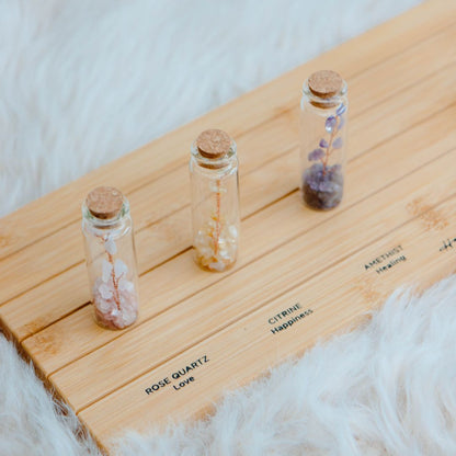 Wish bottle love card rosequarts