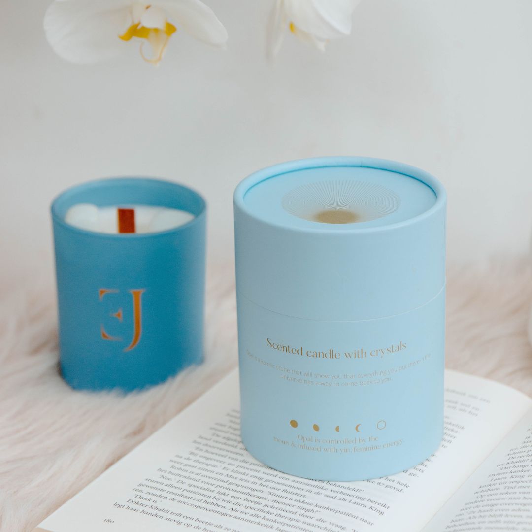 Crystal candle opaal creativity