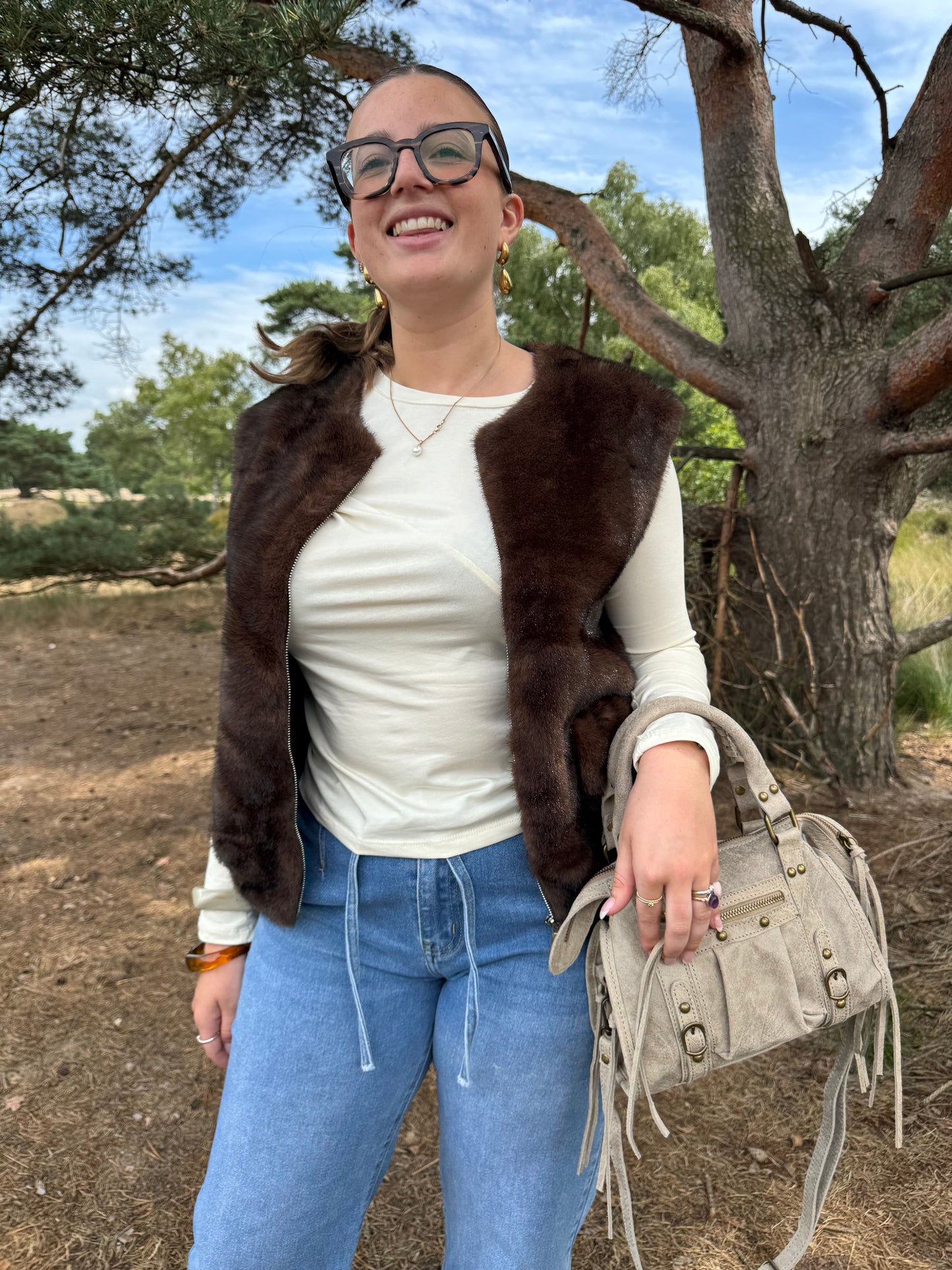 Handtas Beige