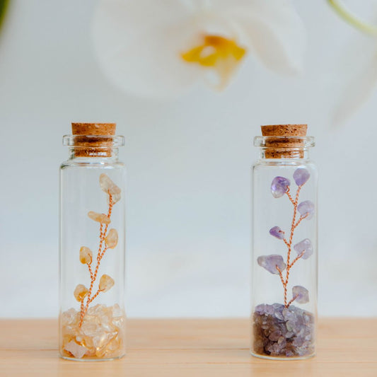 Wish bottle happiness card citrine