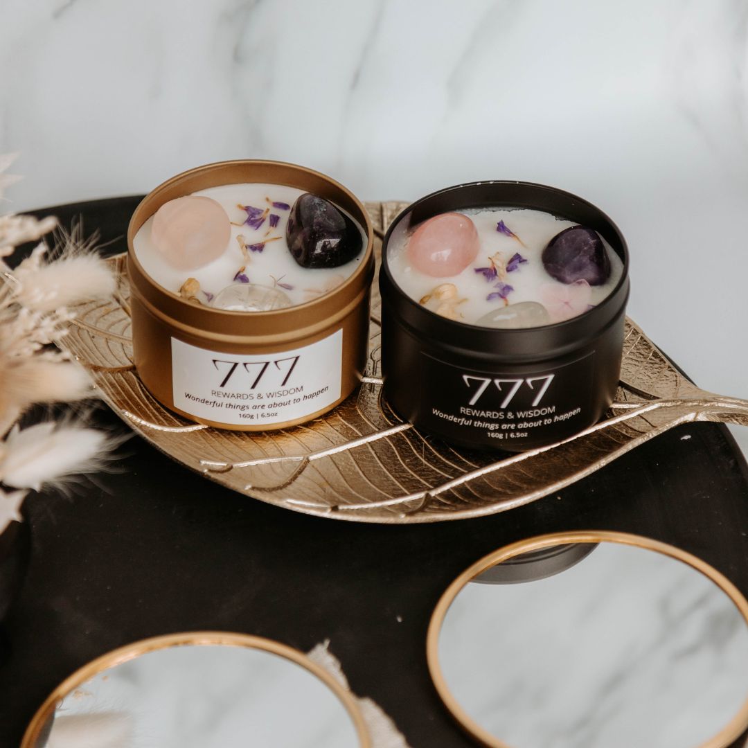 Gold manifest candle 777