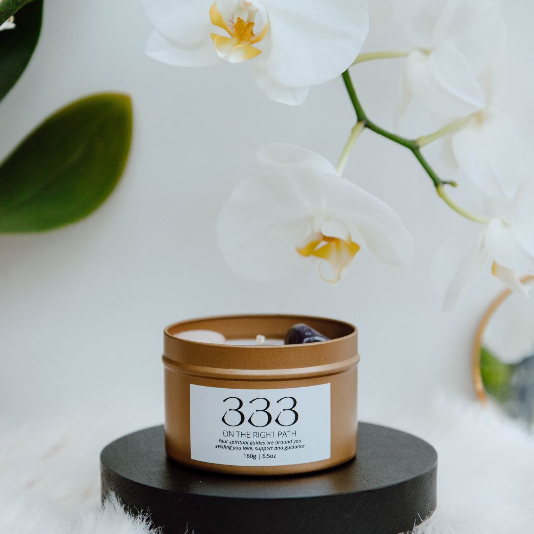 Gold manifest candle 333