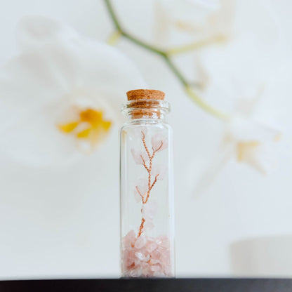 Wish bottle love card rosequarts