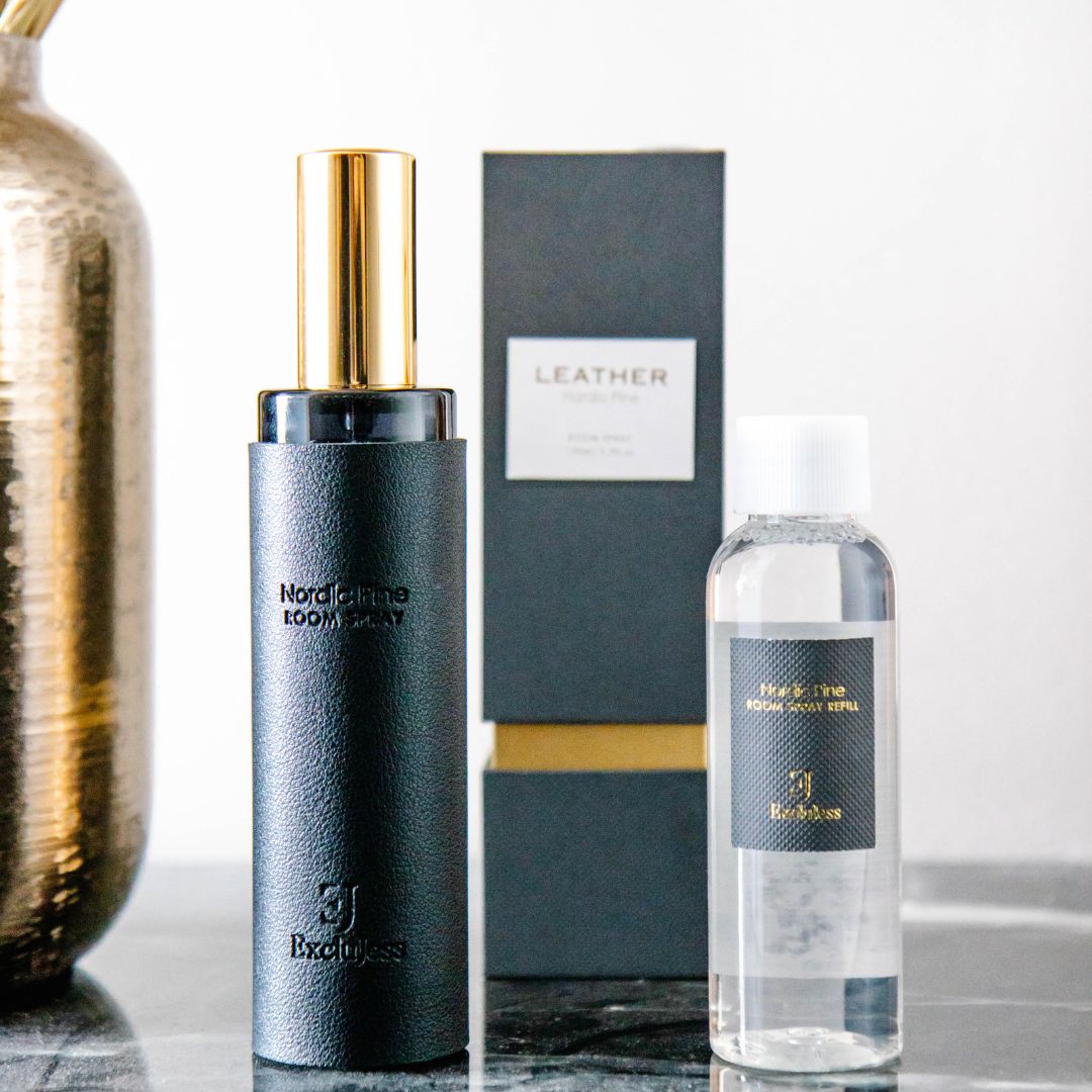 Nordic pine black leather feel room spray
