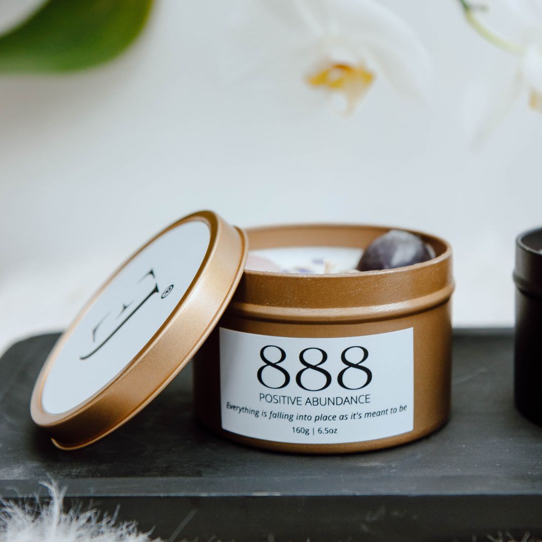 Gold manifest candle 888