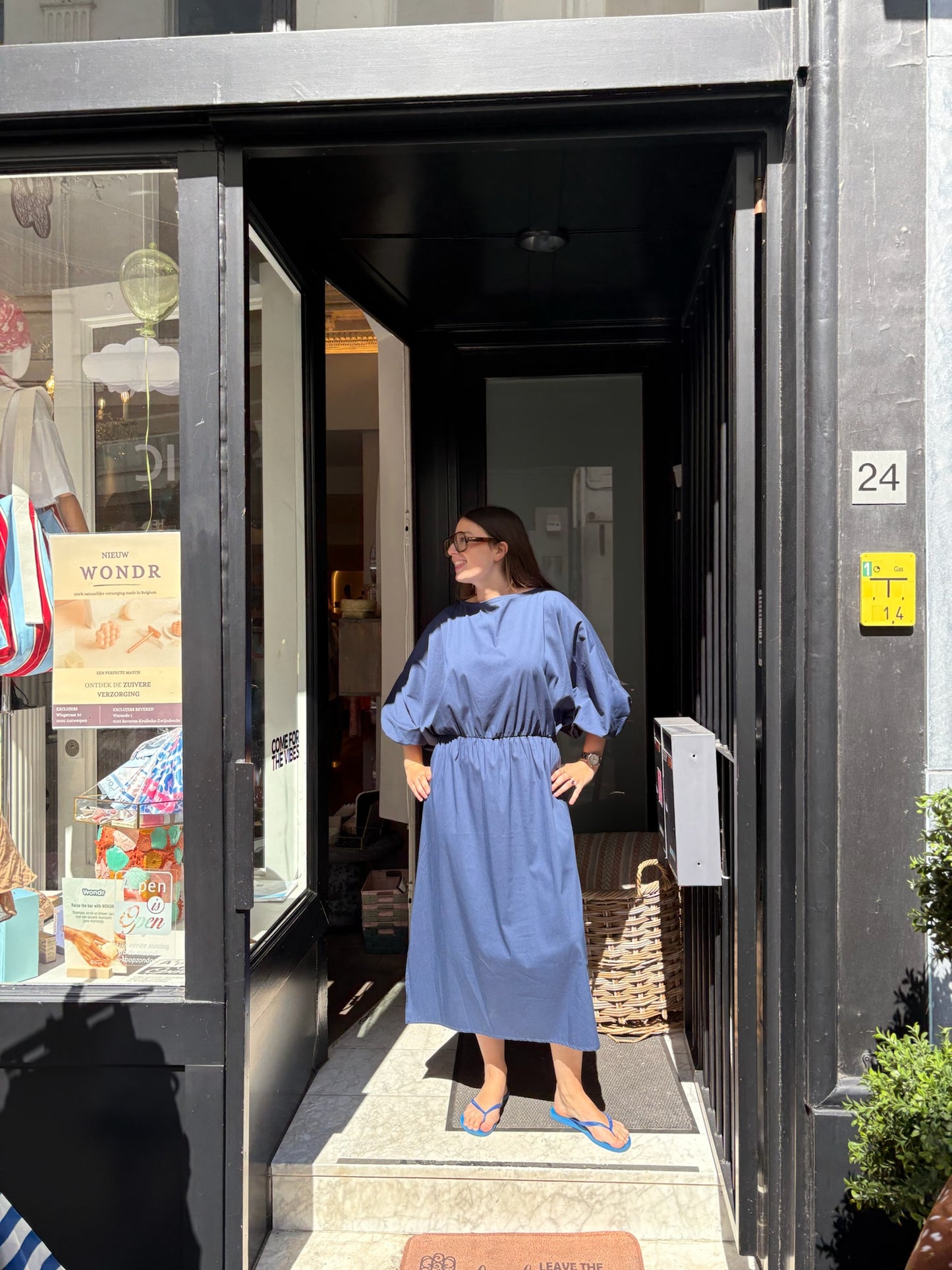 Daisy – Blauwe zomerjurk dames