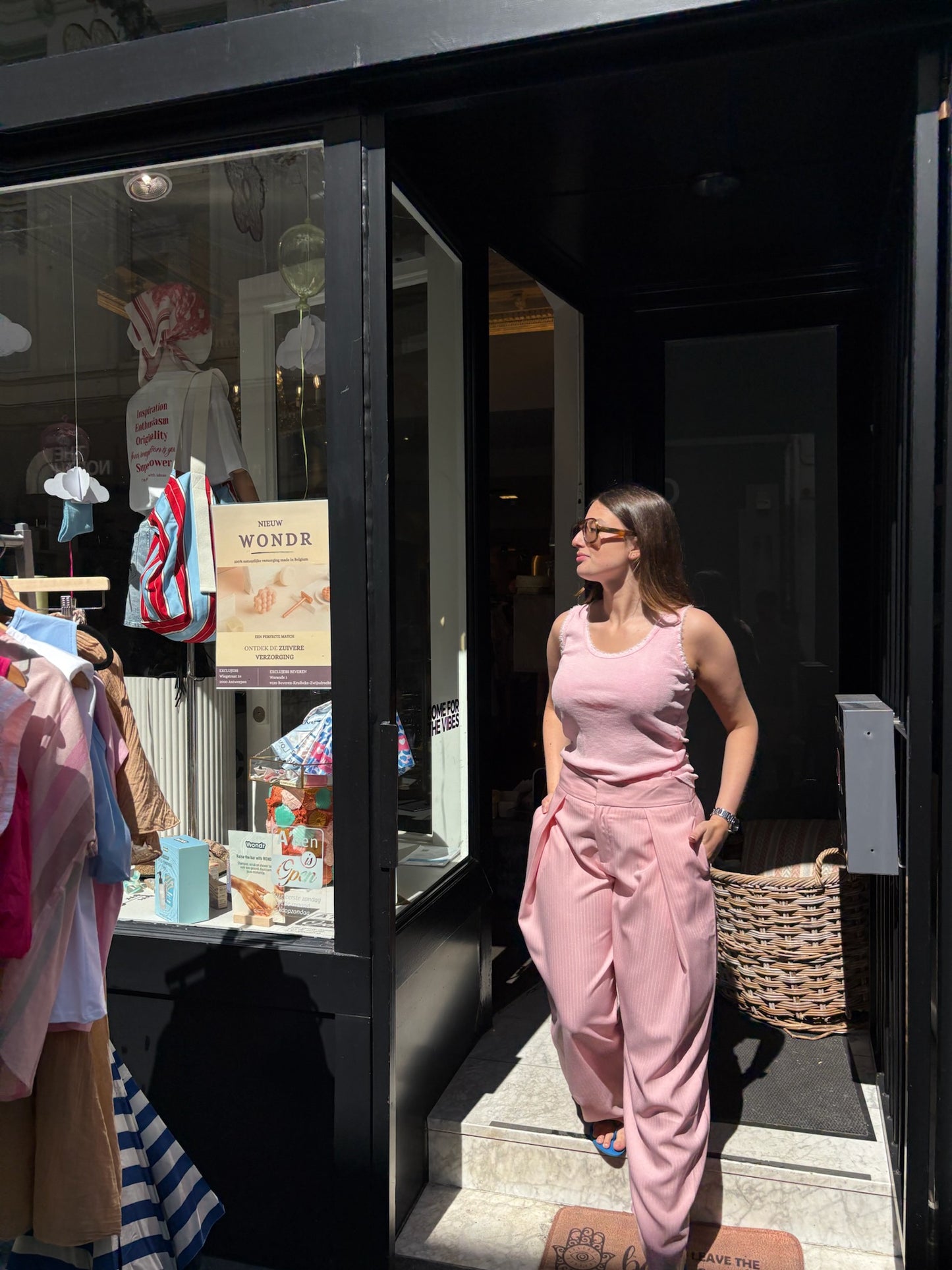 Vicky – Roze streepjesbroek dames