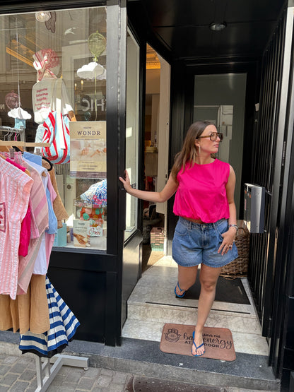 Laila – Roze crop top dames