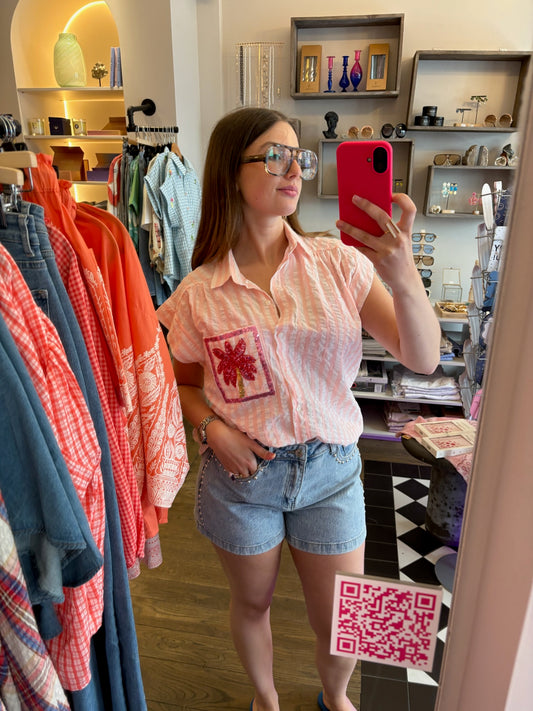 Renna Jeans short met studs dames