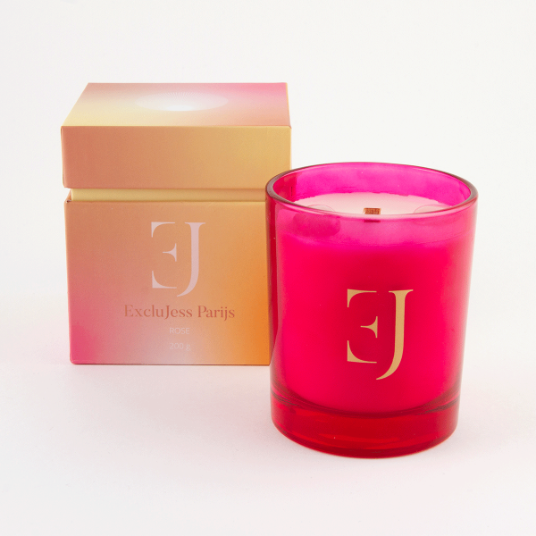 Paris luxury scented candle Rose crystal – Rose