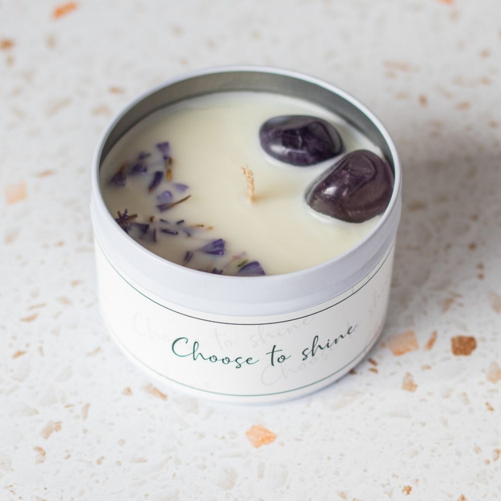 Quote candle in tin – Choose to shine