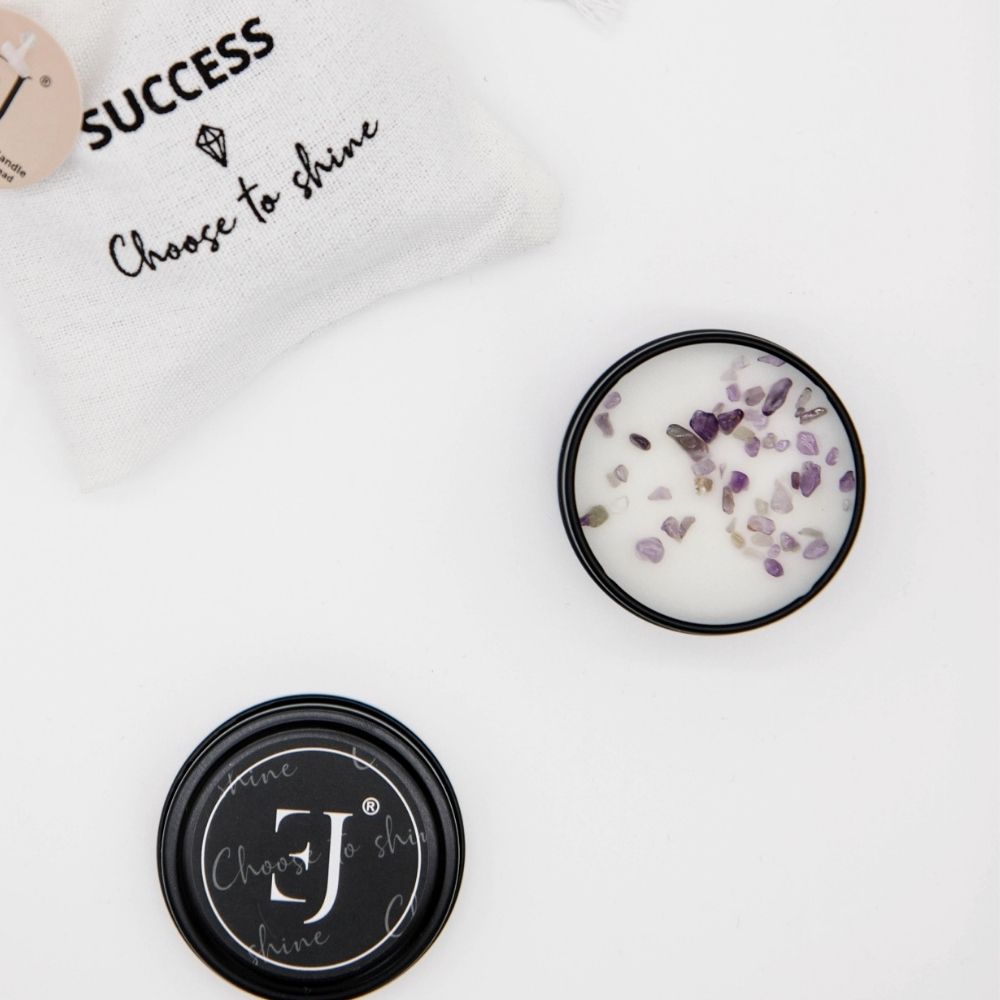 Quote candle in tin – Choose to shine (small size)