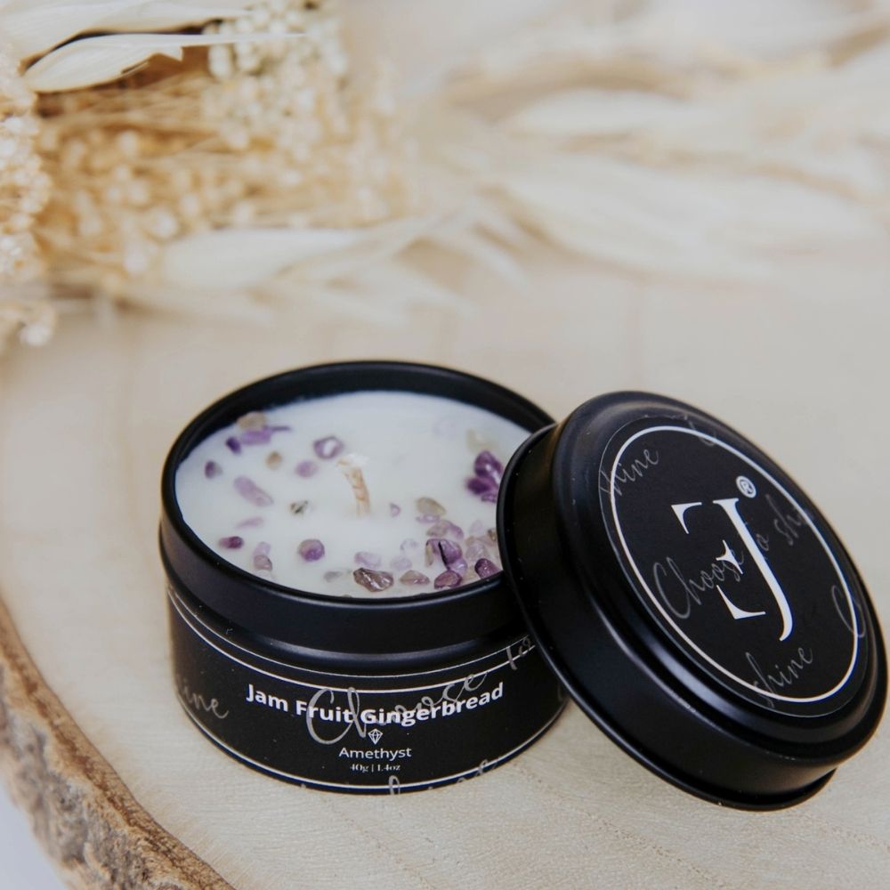 Quote candle in tin – Choose to shine (small size)
