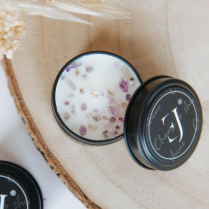 Quote candle in tin – Choose to shine (small size)