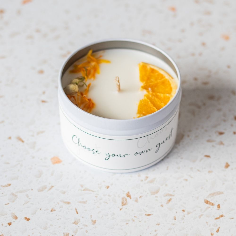 Quote candle in a can – Choose your own guest