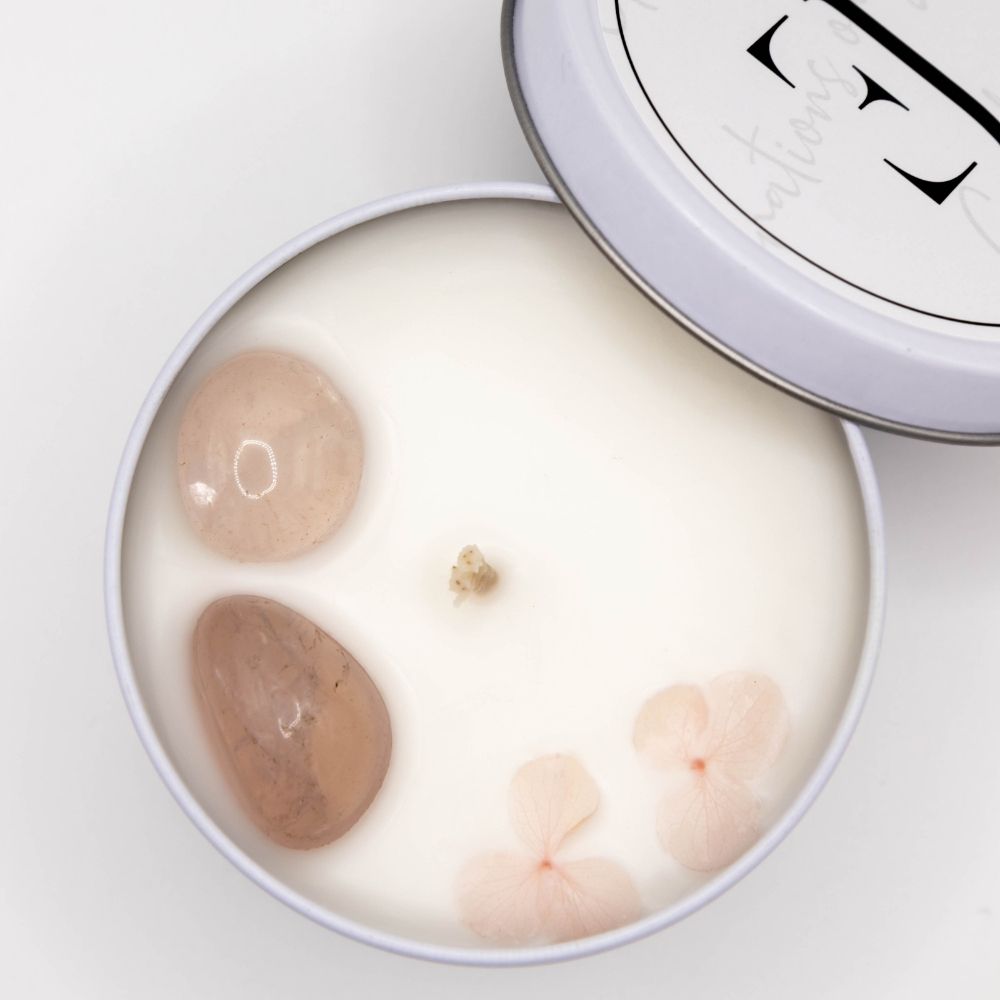 Quote candle in tin – Good vibrations only