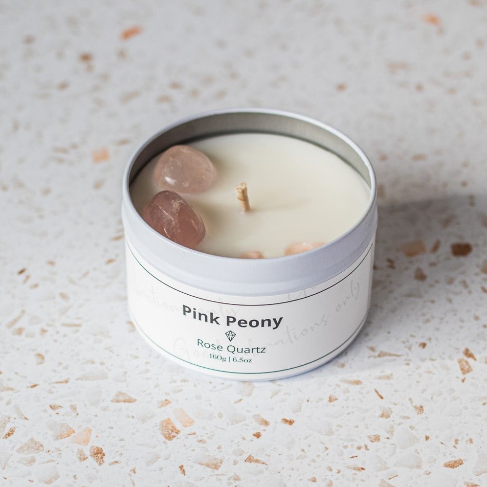 Quote candle in tin – Good vibrations only