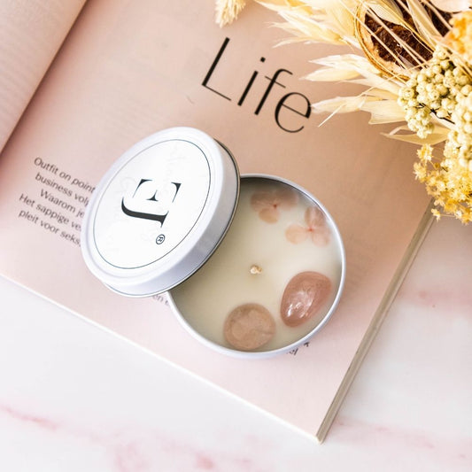 Quote candle in tin – Good vibrations only