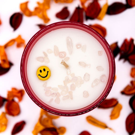 Smiley candle – Pink