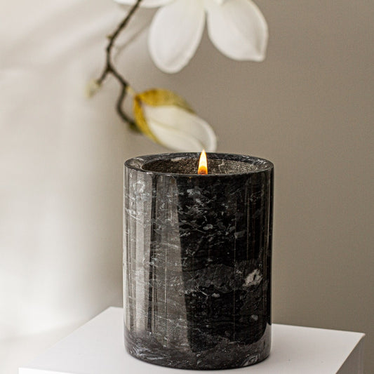 Black marble luxury scented candle