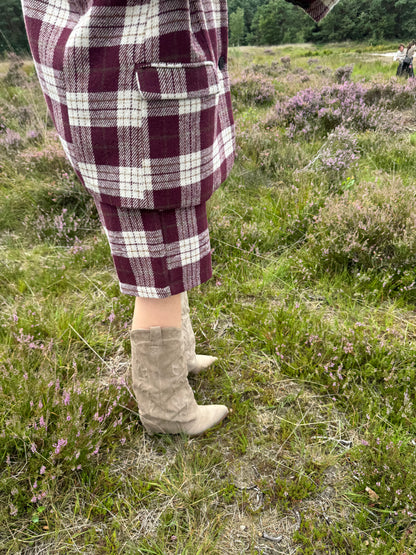 Tartin Bermuda London Burgundy