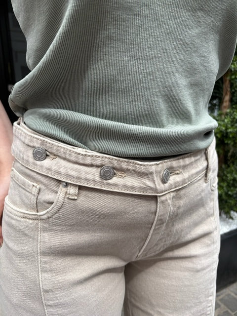 Emma – Parelgrijze balloon jeans dames