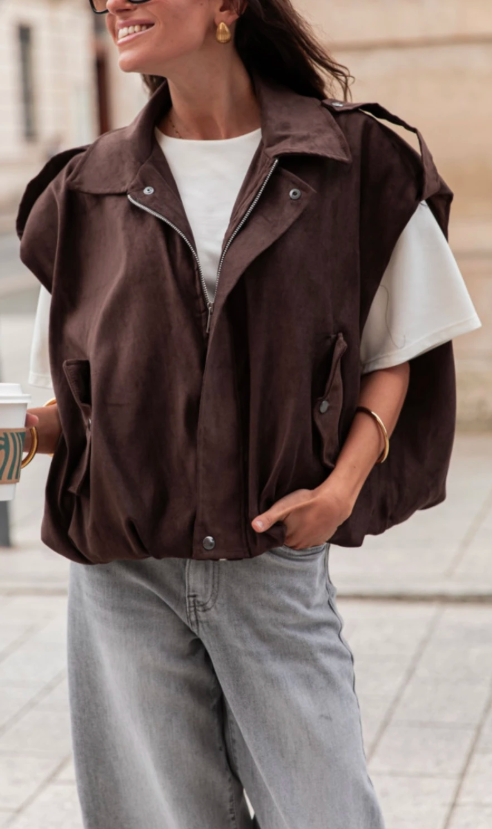 Trendy Chocolate Débardeur  Italian Elegance