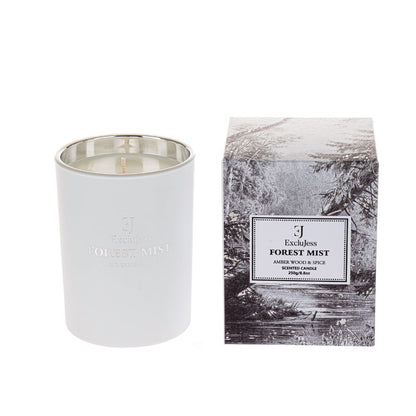 Forest Mist Scented Candle – Amber Wood & Spice