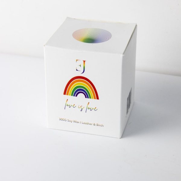 'Love is love' rainbow candle