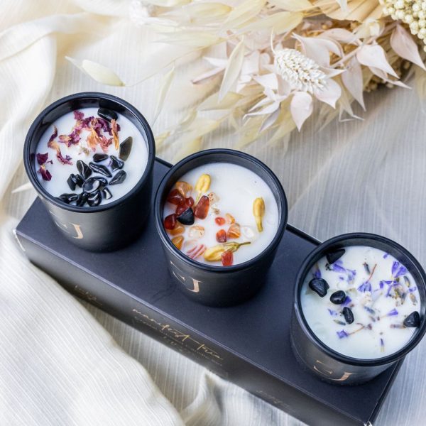 Manifest kaarsen – set van 3 – zwart